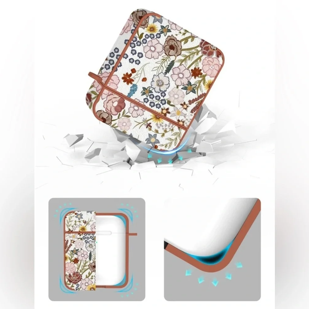Fresh‎ Flowers PU LeatherCase For AirPods